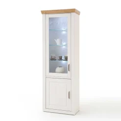 Wohnen Vitrinen|Wohnzimmer-Vitrinen*73x210x40 Vitrine - modernes Landhaus - Samula