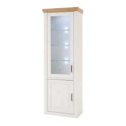 Wohnen Vitrinen|Wohnzimmer-Vitrinen*73x210x40 Vitrine - modernes Landhaus - Samula
