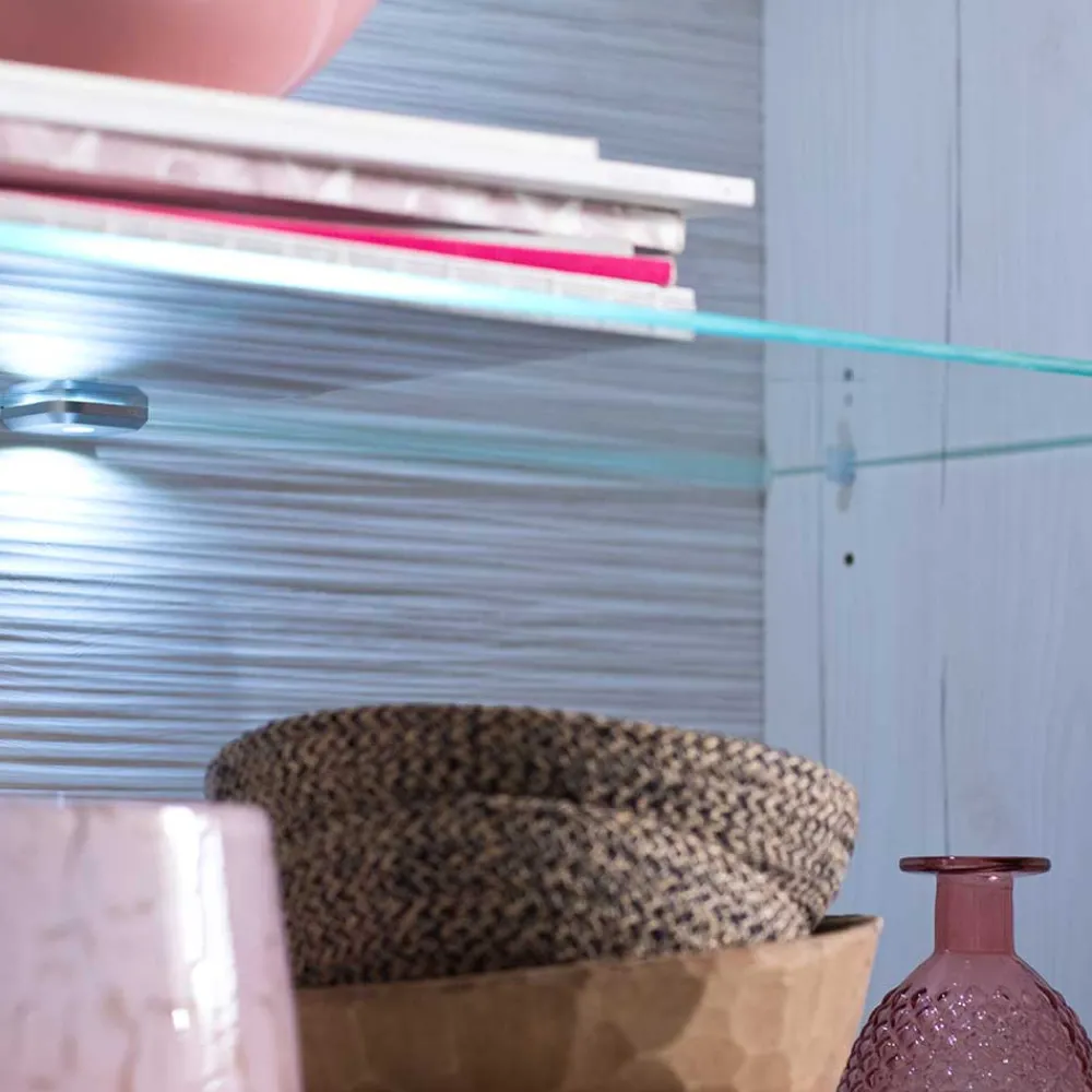 Wohnen Vitrinen|Wohnzimmer-Vitrinen*73x210x40 Vitrine - modernes Landhaus - Samula