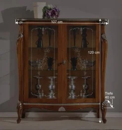 Wohnen Italienische Möbel|Esszimmerschränke*107x120x40 Vitrine im Italienischen Stil - Carlenna