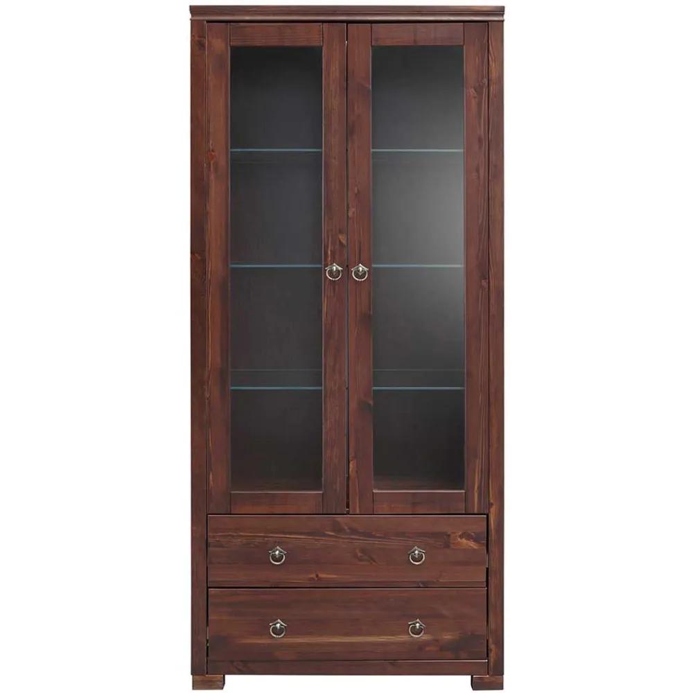 Wohnen Esszimmer-Vitrinen*80x178x40 Vitrine mit 2 Schubladen - Luvin