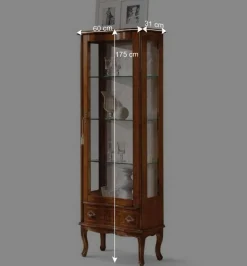 Wohnen Esszimmer-Vitrinen|Italienische Möbel*31x175x60 Vitrinenschrank im Italienischem Stil - Venerdina