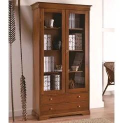 Wohnen 94x179x38 Vitrinenschrank im klassischen Stil - Lemerzi
