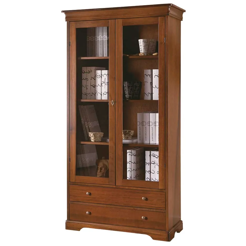 Wohnen 94x179x38 Vitrinenschrank im klassischen Stil - Lemerzi