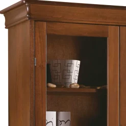 Wohnen 94x179x38 Vitrinenschrank im klassischen Stil - Lemerzi
