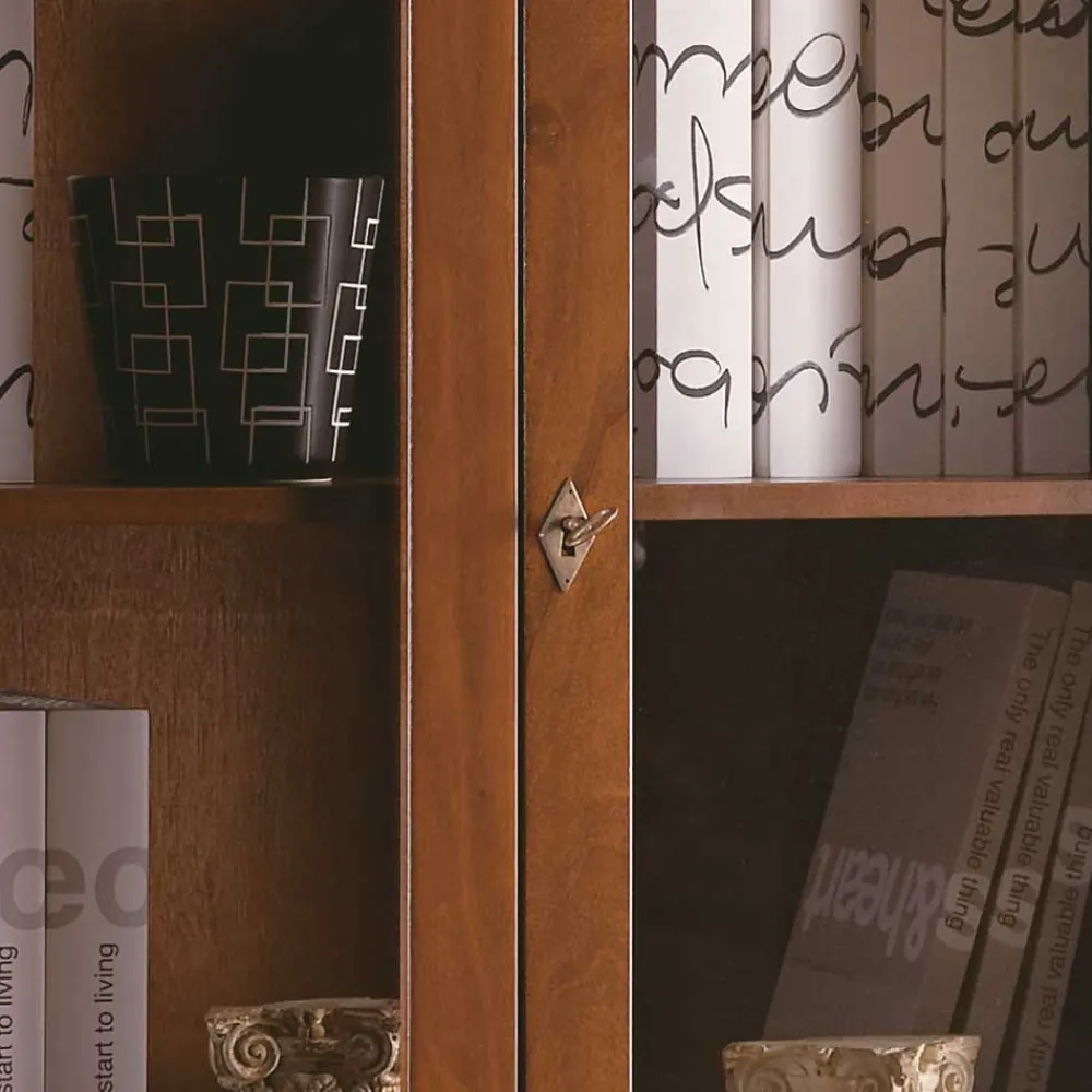 Wohnen 94x179x38 Vitrinenschrank im klassischen Stil - Lemerzi