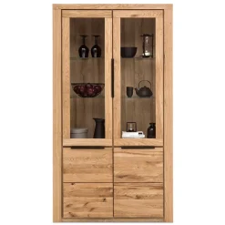 Wohnen 108x199,5x40 Vitrinenschrank 4-türig - Nelenia