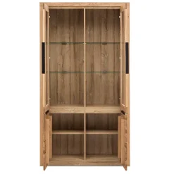 Wohnen 108x199,5x40 Vitrinenschrank 4-türig - Nelenia