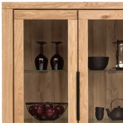 Wohnen 108x199,5x40 Vitrinenschrank 4-türig - Nelenia