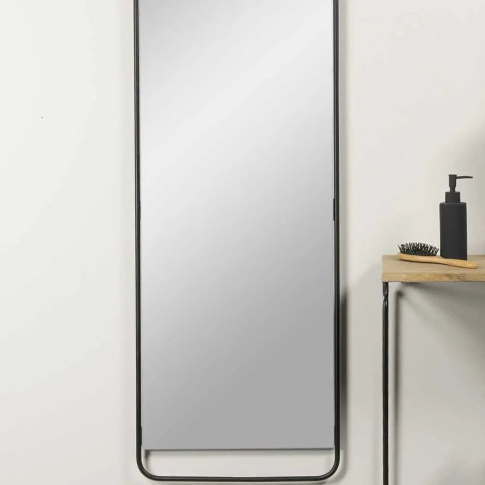 Wohnen 46x175x3 Wand Hängespiegel in Schwarz - Mentrakin