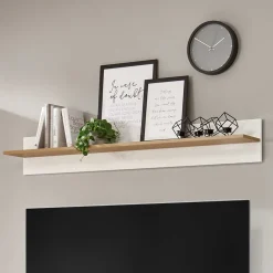 Wohnen Skandinavische Möbel|Wohnzimmer-Regale*138x20x20 Wandboard mit Rückwand - Myrda