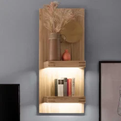 Wohnen Esszimmerregale|Regale*50x115x25 Wandboard mit zwei Ablageböden - Crupean