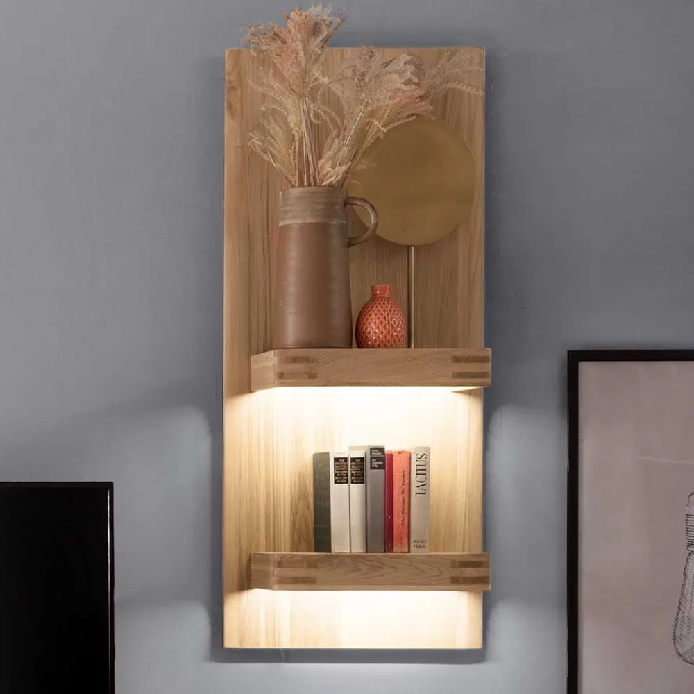 Wohnen Esszimmerregale|Regale*50x115x25 Wandboard mit zwei Ablageböden - Crupean