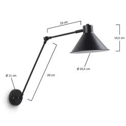 Wohnen 21x57x35 Wandleuchte aus Stahl - Envitzia