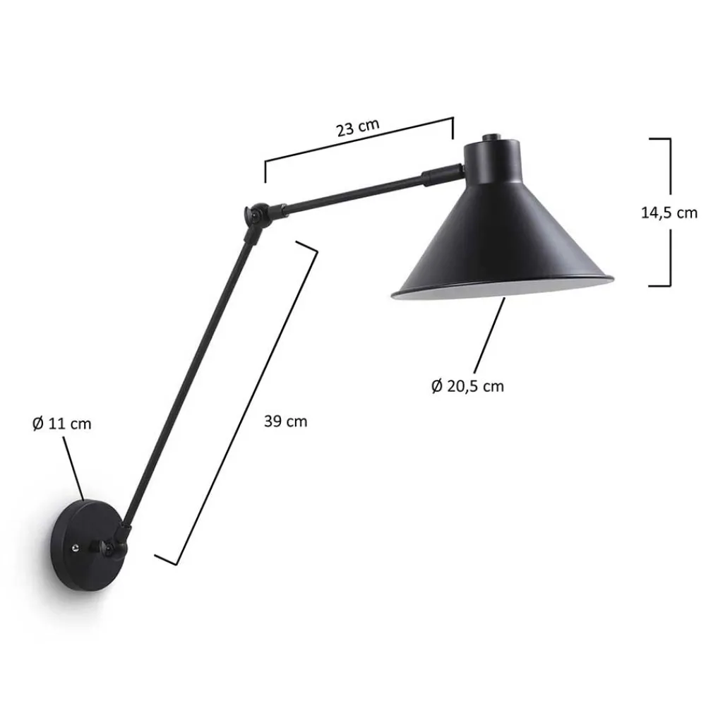 Wohnen 21x57x35 Wandleuchte aus Stahl - Envitzia