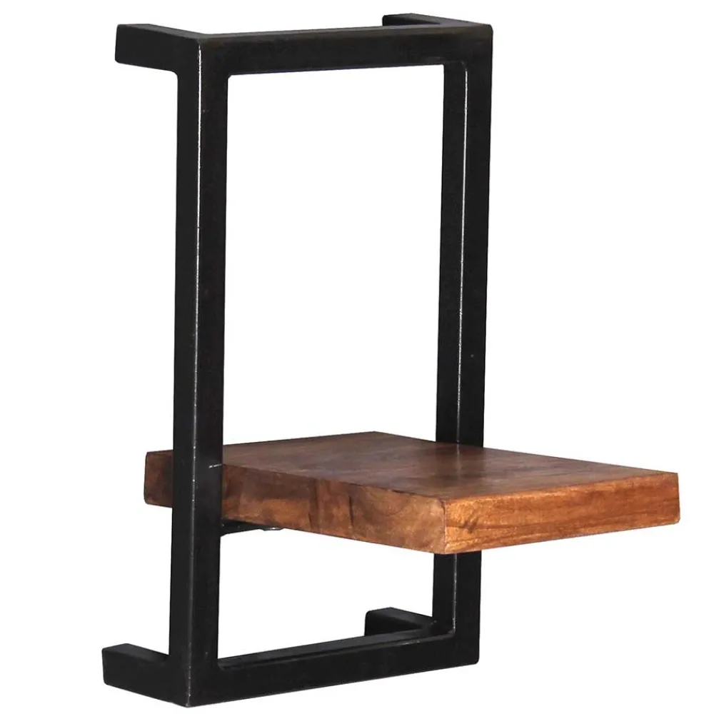 Wohnen Esszimmerregale|Regale*20x35x25 Wandregal aus Massivholz & Metall - Mendoza II