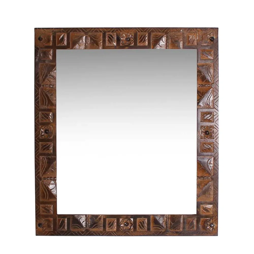 Wohnen Kolonialmöbel|Spiegel*68x79x8 Wandspiegel im Kolonialstil - Solapura