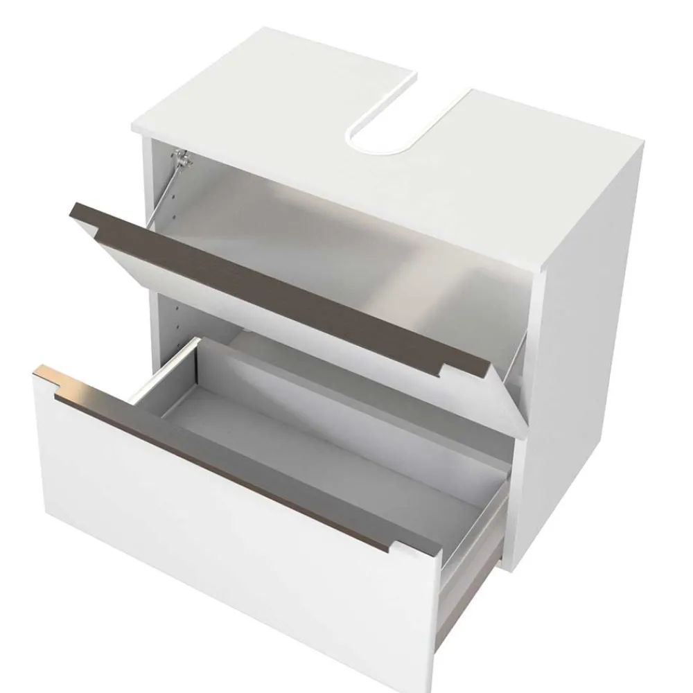 Wohnen 60x55x35 Waschbeckenschrank mit Klappe & Schublade - Livendas I