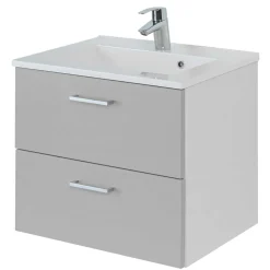 Wohnen Waschtisch|Waschbeckenunterschränke*60x54x48 Waschkommode in hellem Grau - Girios