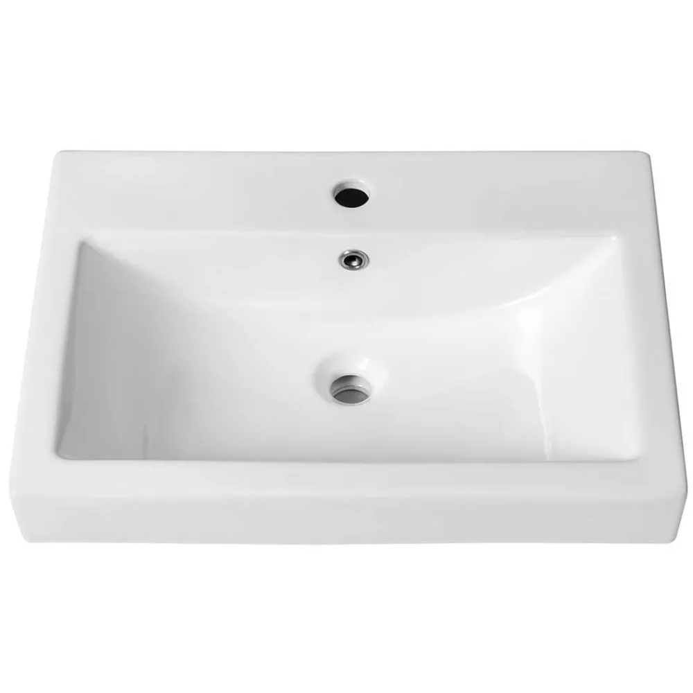 Wohnen Waschtisch|Waschbeckenunterschränke*105x63x47 Waschtisch hängend in Wildeiche & Beton - Mia