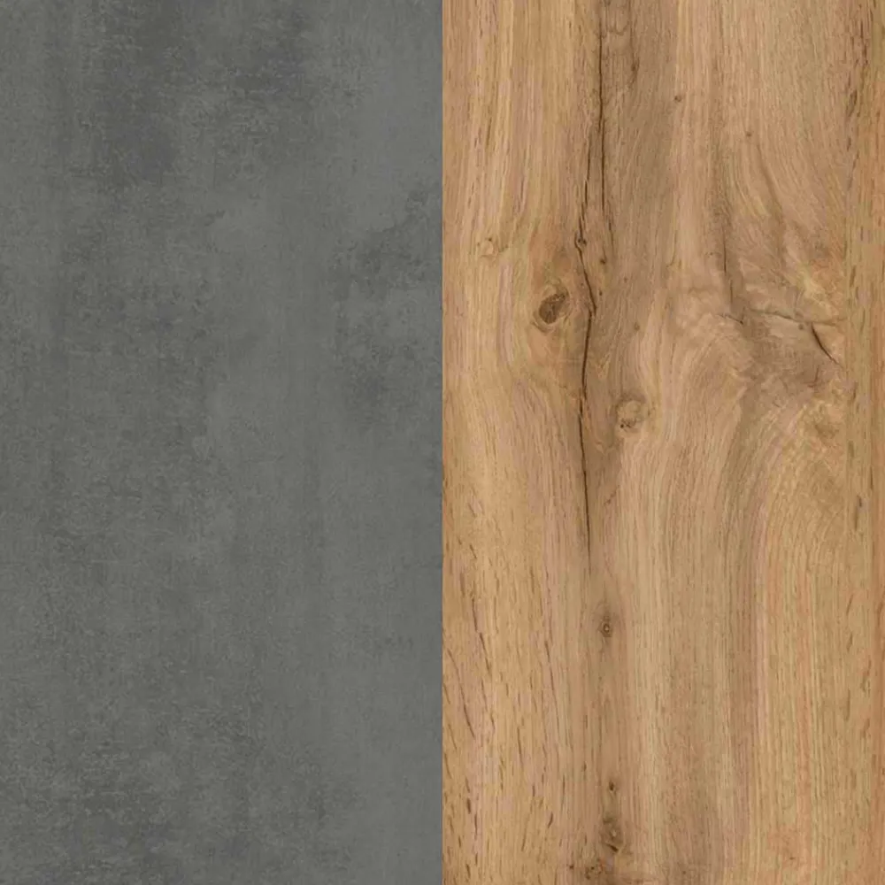 Wohnen Waschtisch|Waschbeckenunterschränke*105x63x47 Waschtisch hängend in Wildeiche & Beton - Mia