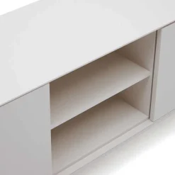 Wohnen 195x55x40 Weißes Lowboard modern - Dresconio