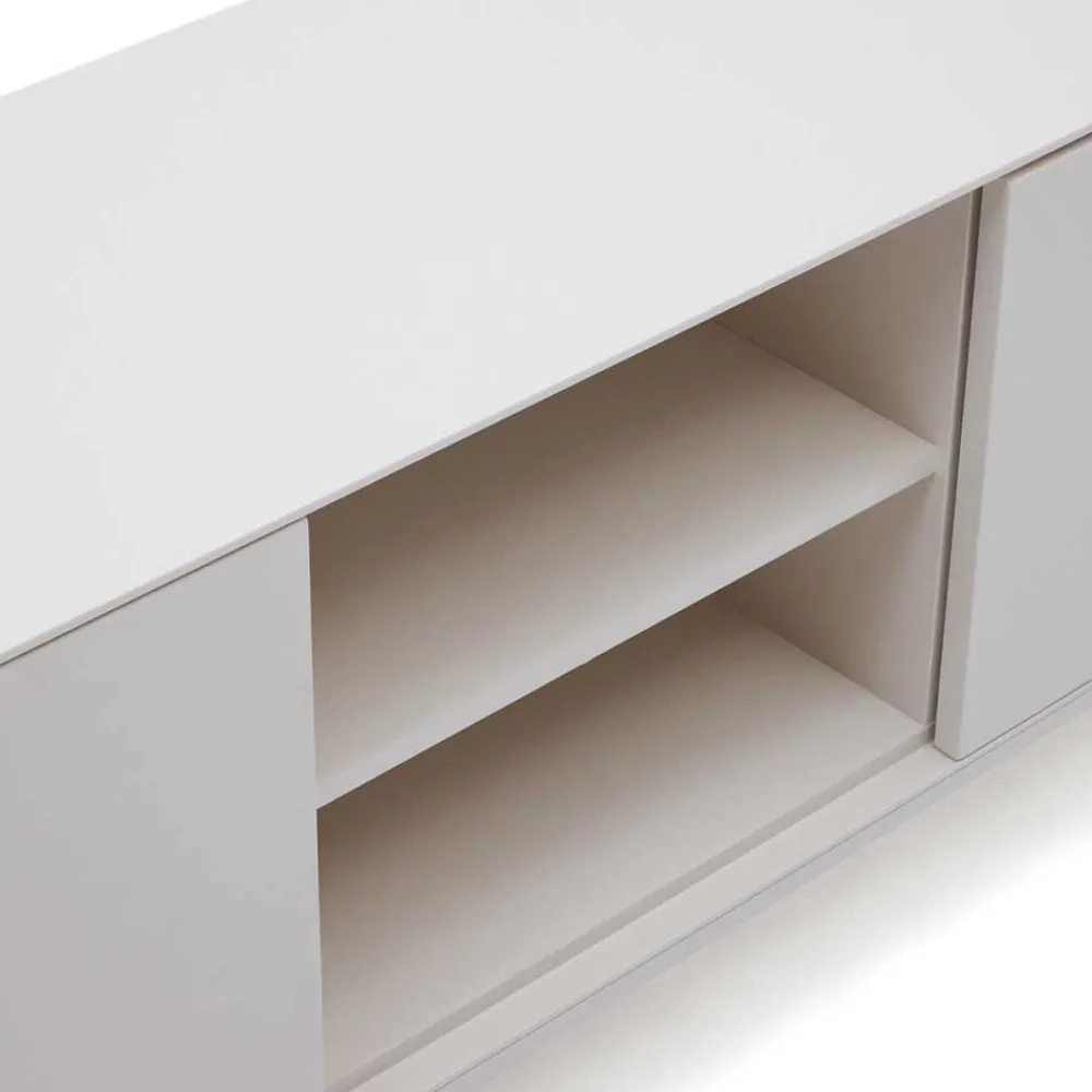 Wohnen 195x55x40 Weißes Lowboard modern - Dresconio