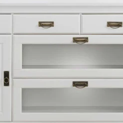 Wohnen 180x84x40 Weißes Sideboard - Landhaus modern - Akbelev