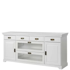 Wohnen 180x84x40 Weißes Sideboard - Landhaus modern - Akbelev