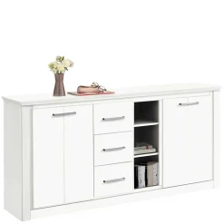 Wohnen Sideboards*170x82x35 Weißes Sideboard auf Sockel - Enzetra