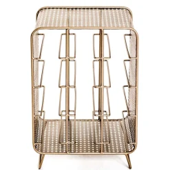 Wohnen Esszimmerschränke*30x46x24 Weinregal aus Stahl in Gold - Loukan