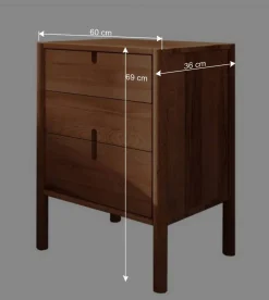 Wohnen Sideboards & Kommoden|Sideboards & Kommoden*60x69x36 Wildbuche Nachtkommode geölt - Indrya