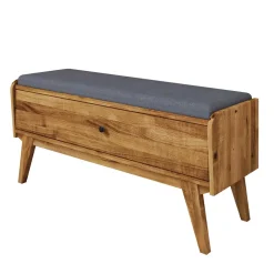 Wohnen 112x52x37 Wildeiche Bank mit Klappe - Hardus