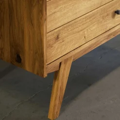 Wohnen Esszimmer-Vitrinen|Esszimmerschränke*100x154x50 Wildeiche Schrank mit zwei Glastüren - Hardus