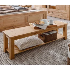 Wohnen Esszimmerbänke*140x43x36 Wohnraum Holzbank in Eichefarben - Voeca