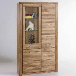 Wohnen Vitrinen|Wohnzimmer-Vitrinen*108x200x40 Wohnraum Schrank aus Wildeiche - Maila