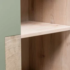 Wohnen Sideboards & Kommoden|Wohnzimmerschränke*90x120x45 Wohnzimmer Highboard in Grau & Buche - Ajevos