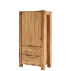 Wohnen 79x155x45 Wohnzimmer Schrank aus Eiche Massivholz - Tailuv