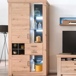 Wohnen 110x211x45 Wohnzimmer Schrank hochwertig - Wykina