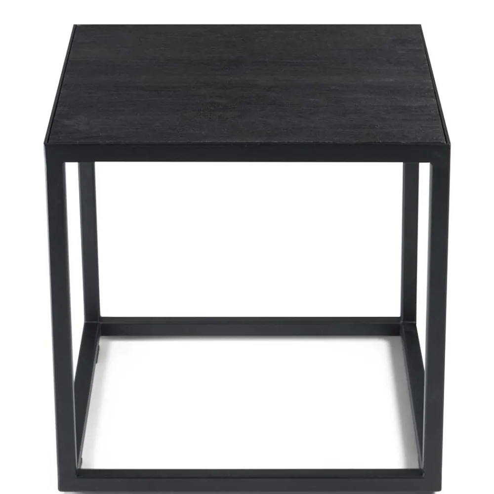 Wohnen 40x40x40 Wohnzimmer Tisch in Schwarz - Vanilla