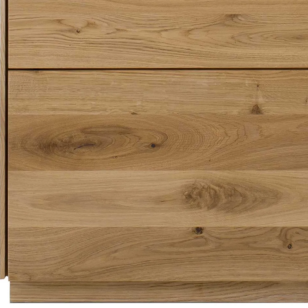 Wohnen 63x208x44 Wohnzimmer Vitrine aus Wildeiche massiv - Obinson