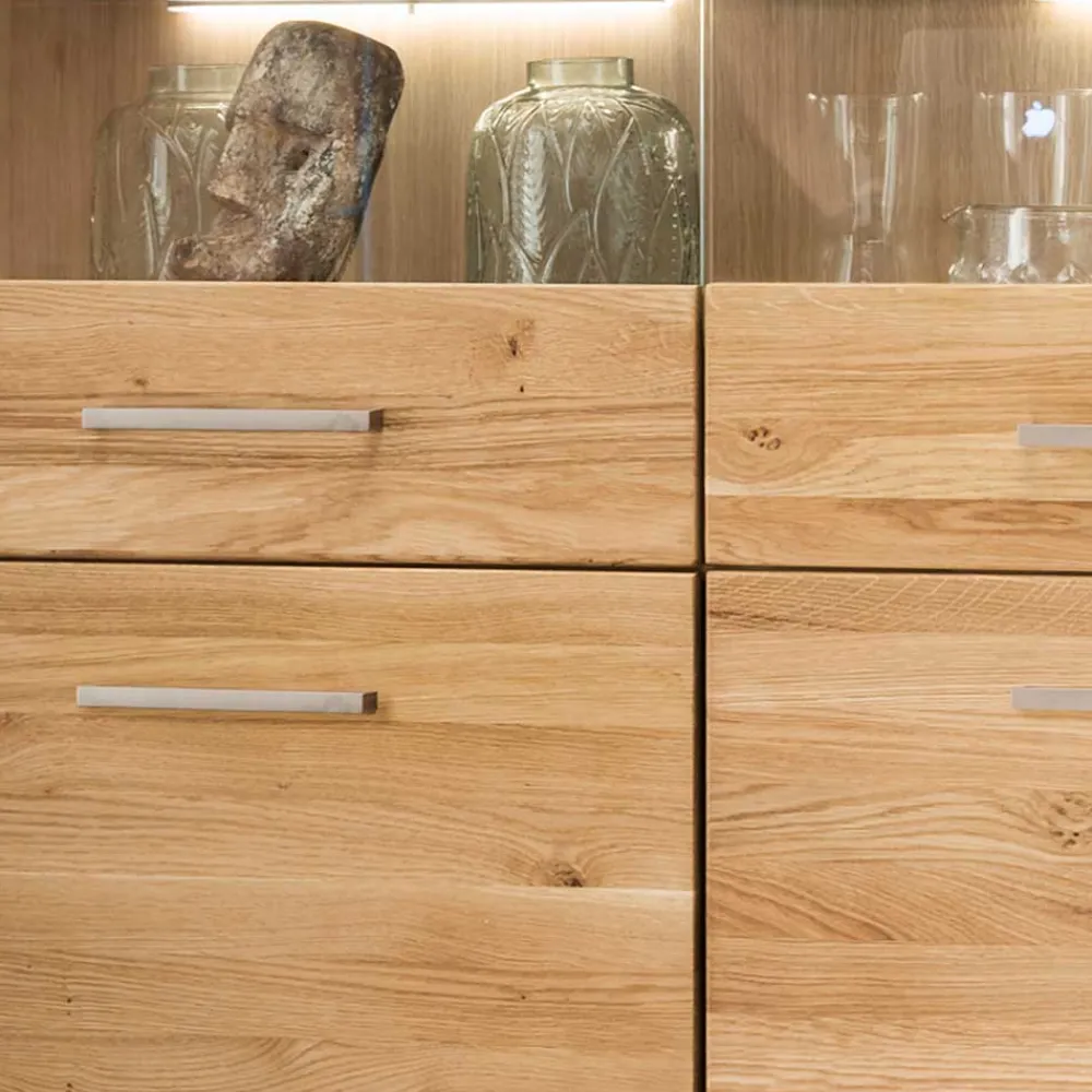 Wohnen Sideboards & Kommoden|Sideboards & Kommoden*118x141x40 Wohnzimmerschrank mit Glaseinsätzen - Loitons