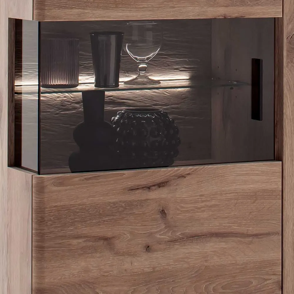 Wohnen 150x124x38 Wohnzimmerschrank mit Glas modern - Bekunion