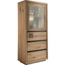 Wohnen 65x148x40 Wohnzimmerschrank mit Glastür - Embleys