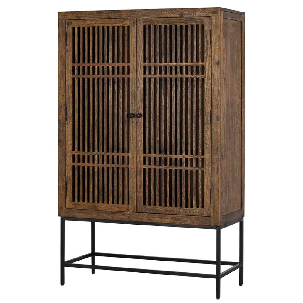 Wohnen Vitrinen|Wohnzimmer-Vitrinen*100x160x45 Wohnzimmerschrank mit zwei Türen - Charin