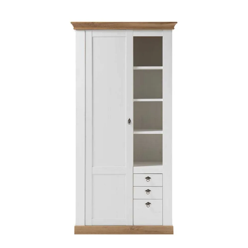 Wohnen Weiße Möbel*102x204x44 Wohnzimmerschrank zweifarbig - Diatara