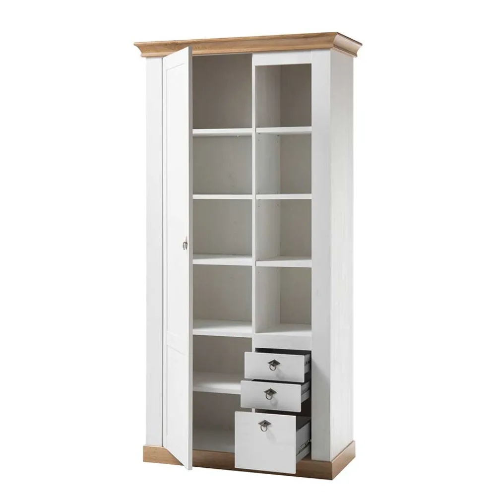 Wohnen Weiße Möbel*102x204x44 Wohnzimmerschrank zweifarbig - Diatara