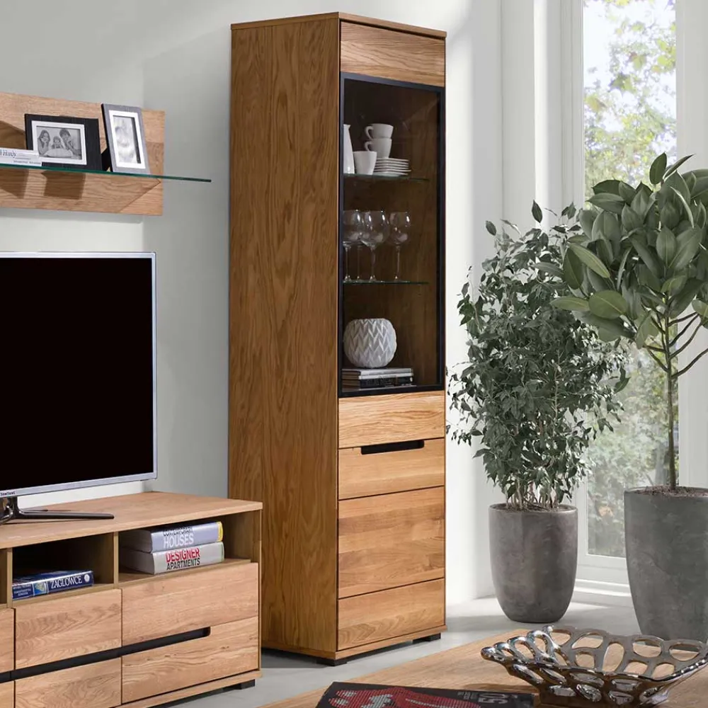 Wohnen 63x197x42 Wohnzimmervitrine 2-türig - Sennya