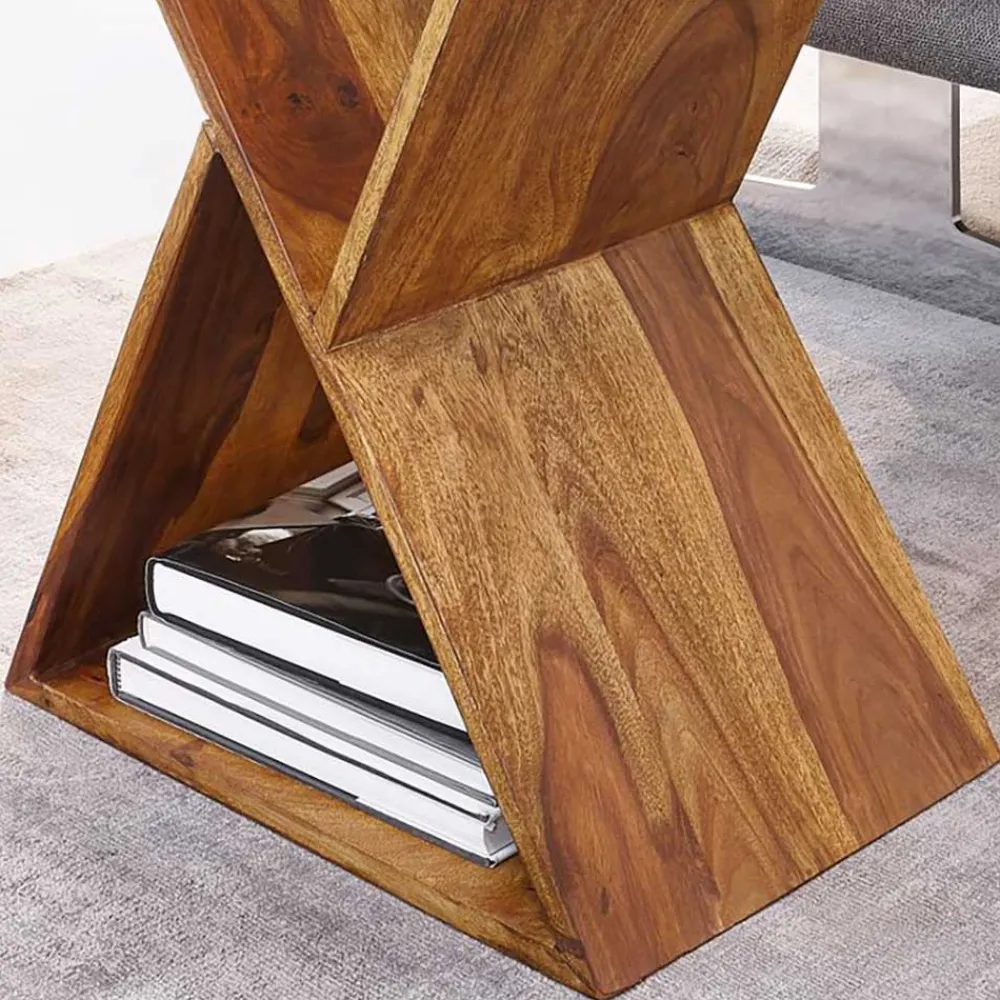 Wohnen 43x60x30 X Design Couchisch aus Sheesham Massivholz - Andarina