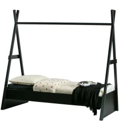 Wohnen Kinderbetten*111x209x212 Zelt Kinderbett in Schwarz - Loytina